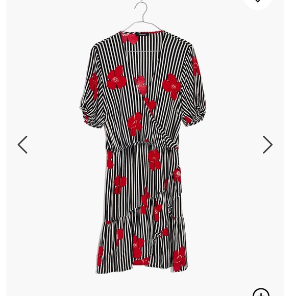 Madewell Ruffle Wrap Dress Candied Orchids 4 - Picture 5 of 11